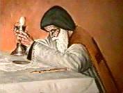 St Charbel Makhlouf c�l�brant la sainte messe - cliquez pour agrandir